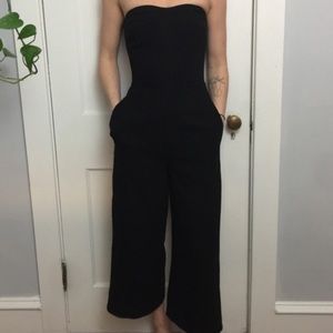 BLACK babaton roshan strapless jumpsuit size 4